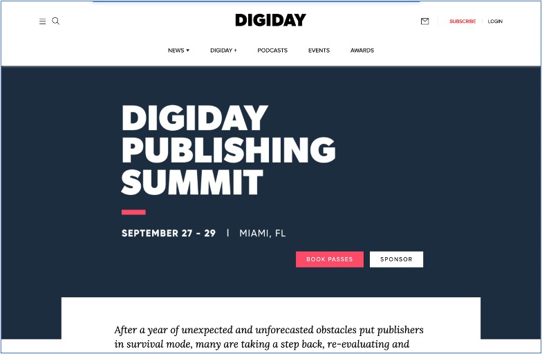 Digiday Publishing Summit 2024 イベントグローブ