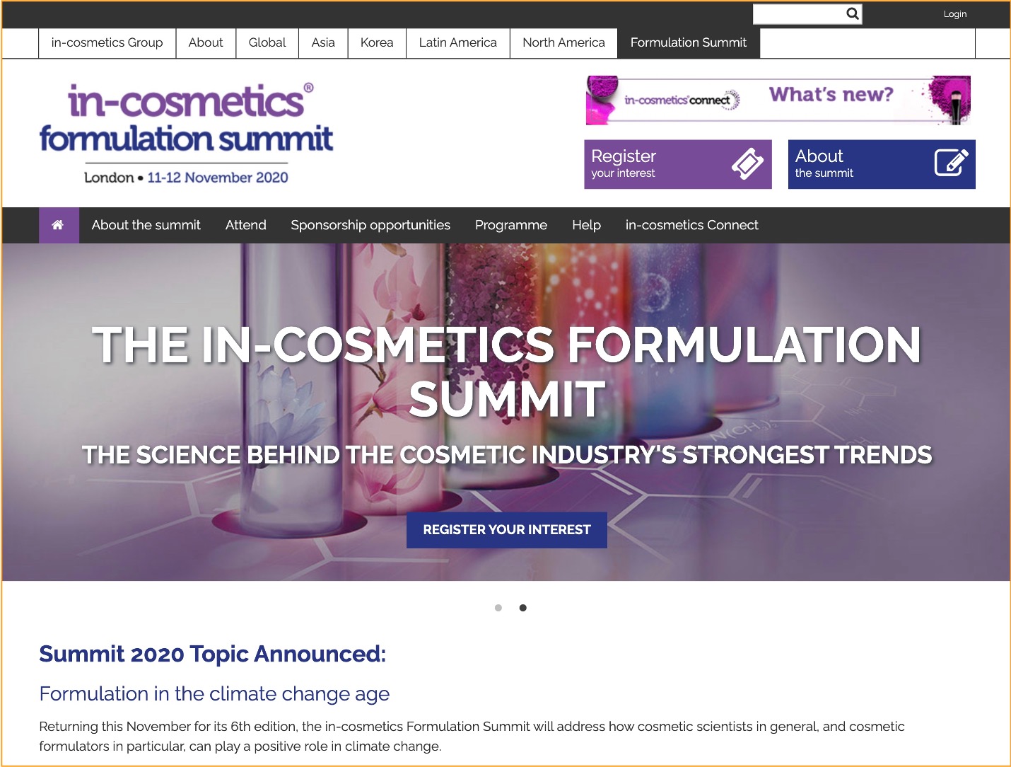 in-cosmetics formulation summit
